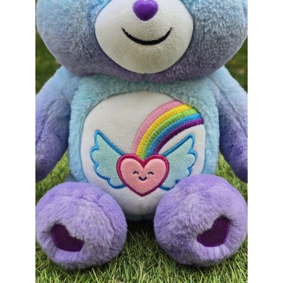Care Bears Dream Bright Plush 14” Stuffed Animal Toy 2021 Blue Purple Rainbow - Picture 4 of 10